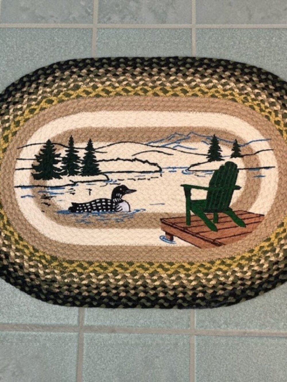 Adirondack Loon Oval Rug 20 x 30